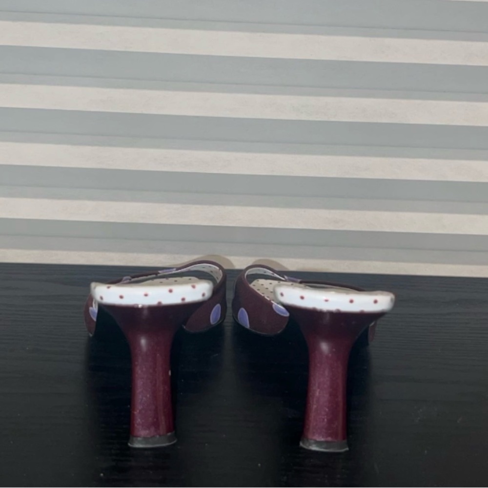 PRADA Spring Y2K Polka Dot Mule Kitten Heels - Picture 7 of 8